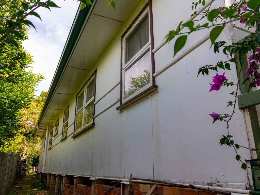 Exterior House Cleaning - Clean Wall before