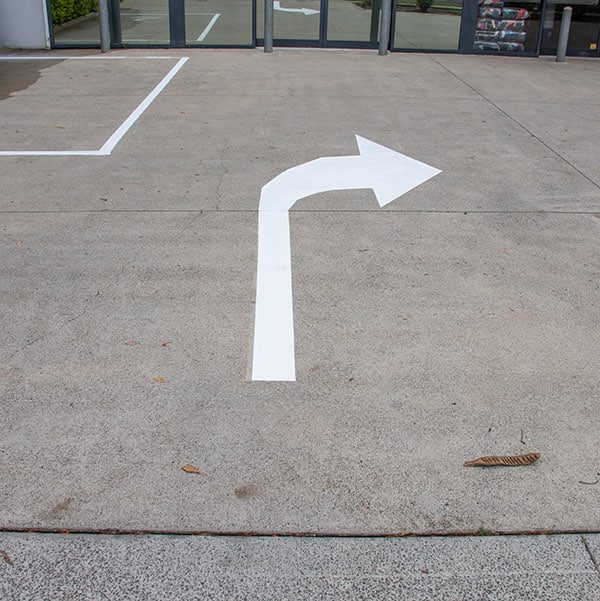 Is Parking Lot Striping Is Important For Your Business? - directional arrow