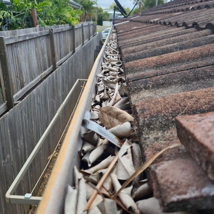 Gutter Cleaning Sunshine Coast s - closeup of dirty gutter