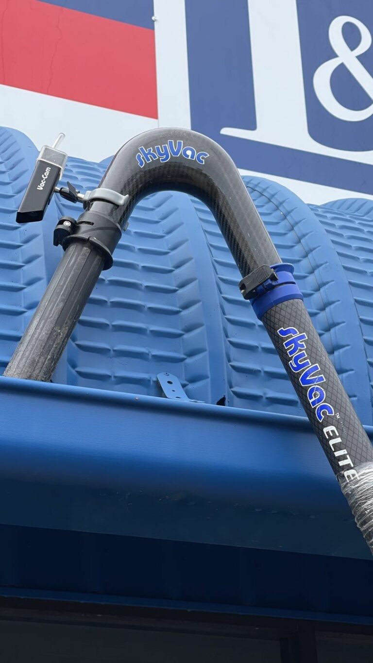 Gutter Cleaning Sunshine Coast- Gutter vac and blue roof
