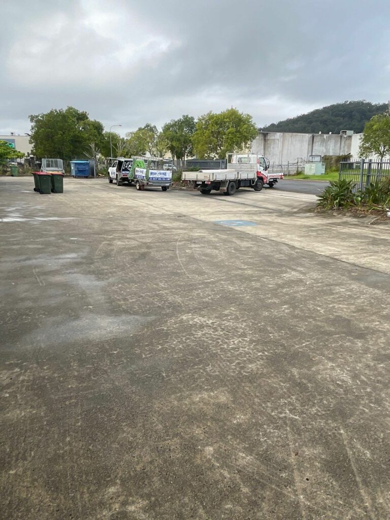 concrete driveway before concrete pre-spray is applied