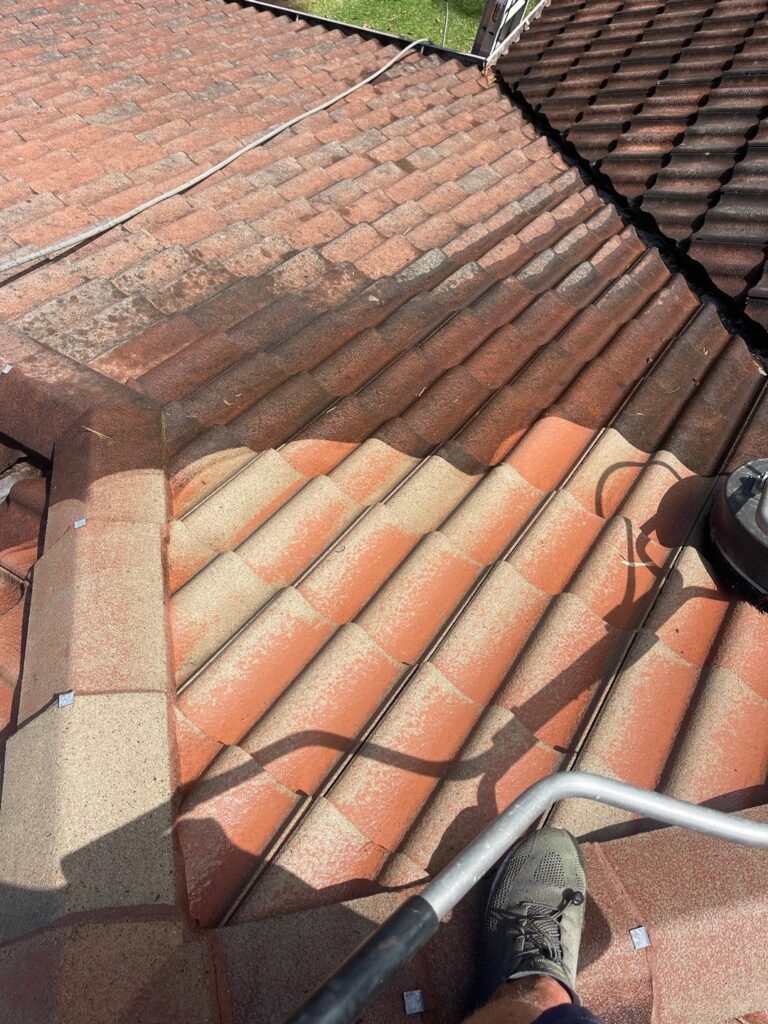 The Benefits Of Preventative Home Maintenance - before and after cleaning on roof