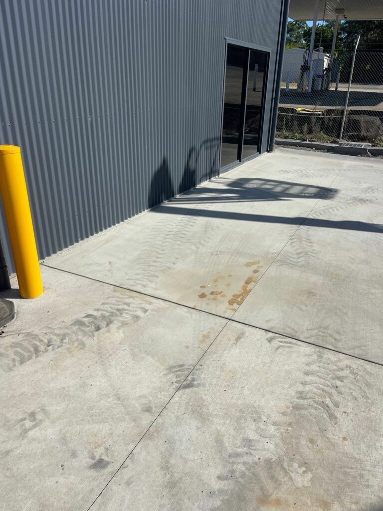 painted barriers during car park lining service