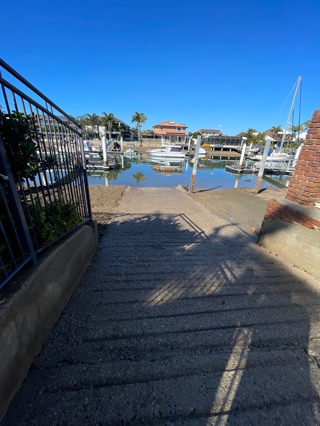 Boat Ramp cleaning - view of boat ramp and water way