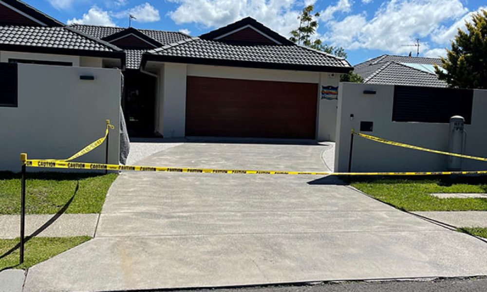 Water Attack Pressure Washing – Gutter Cleaning Brisbane Gutter Cleaning brisbane - residential home with tape