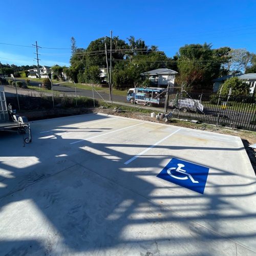 line marking for disabled parking lot