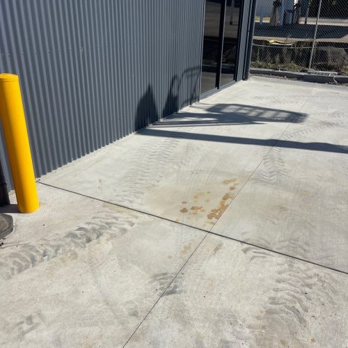 painted barriers during car park lining service