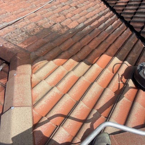 The Benefits Of Preventative Home Maintenance - before and after cleaning on roof