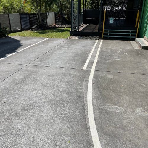 Water Attack Pressure Washing – Removing Stains From Concrete Removing Stains From Concrete - white striped road and truck